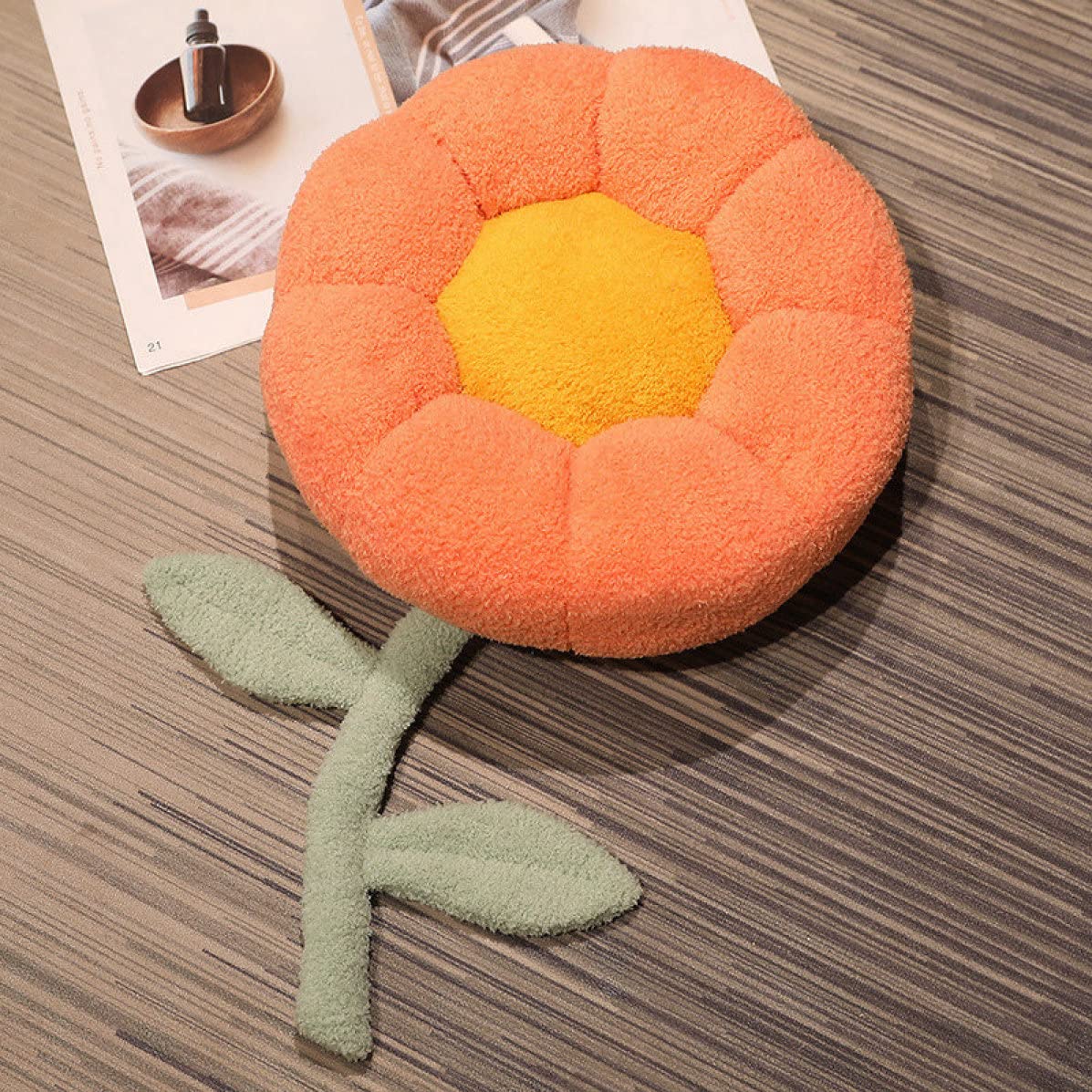 Amazon.co.jp: [KUZQIM] 座布団 フロアクッション 花型 花 大きい 厚め