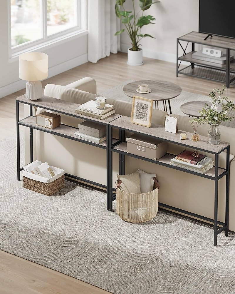 Amazon.com: VASAGLE Console Table, 2-Tier Sofa Table, 7.9 x Amazon.com: VASAGLE Console Table, 2-Tier Sofa Table, 7.9 x