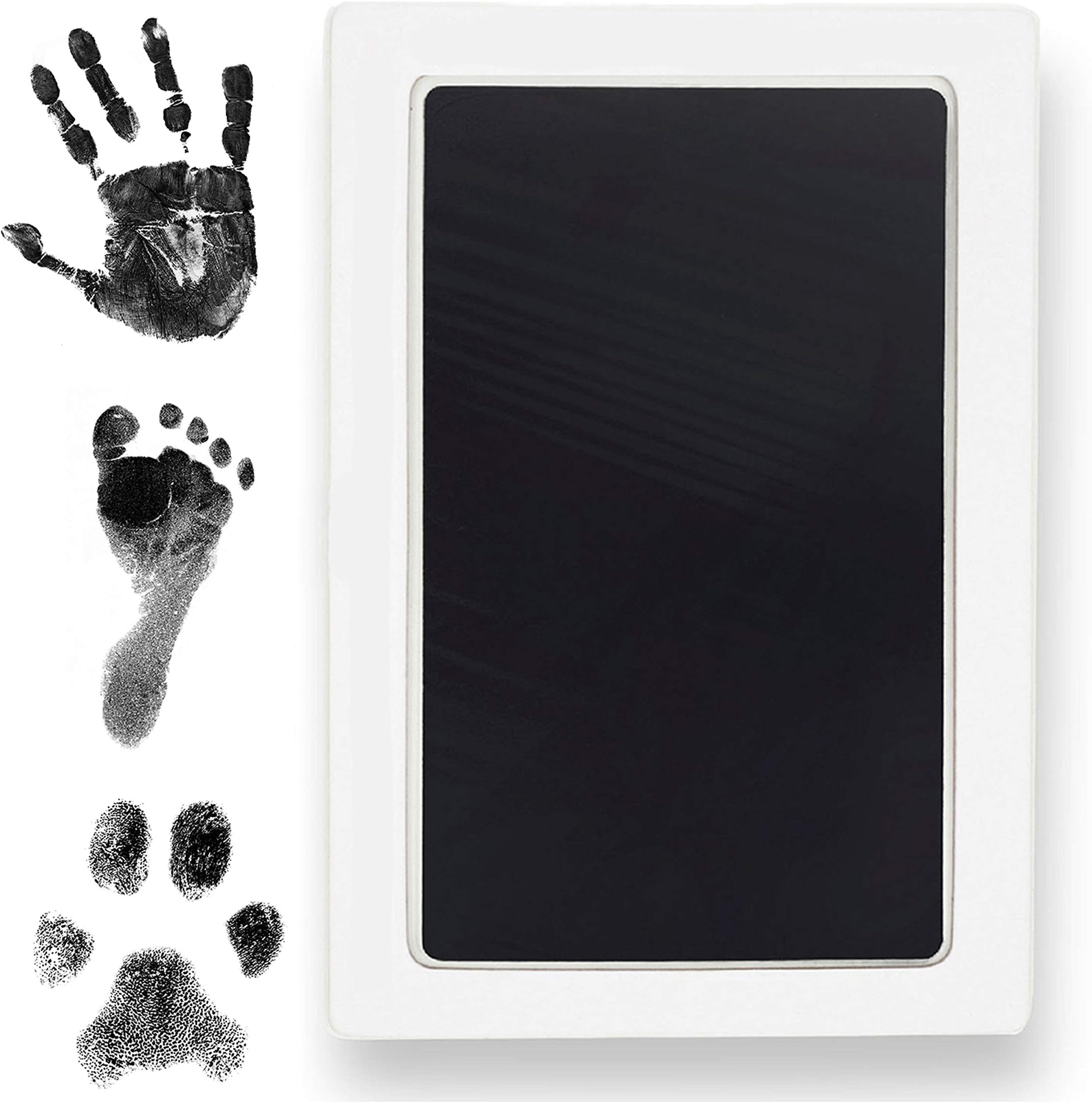 Tiny Gifts Extra Large Clean Touch Ink Pad for Baby Handprints and Footprints – Inkless Infant Hand & Foot Stamp – Safe for Babies, Doesn’t Touch Skin – Perfect Family Memory or, Black