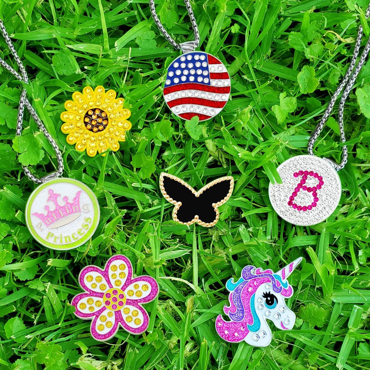 NAVIKA Golf Necklace Base For Interchangeable Golf Ball Marker | Ball Marker NOT INCLUDED | Cute Golfing Accessory For Her | Gift For Women Golfers