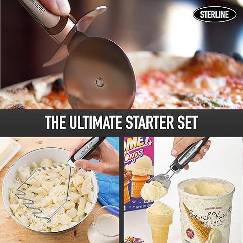 Miniatura 7 de Kitchen Ultimate - Juego de utensilios de cocina de 26 piezas para aventuras culinarias, herramientas de cocina de acero inoxidable y nailon para