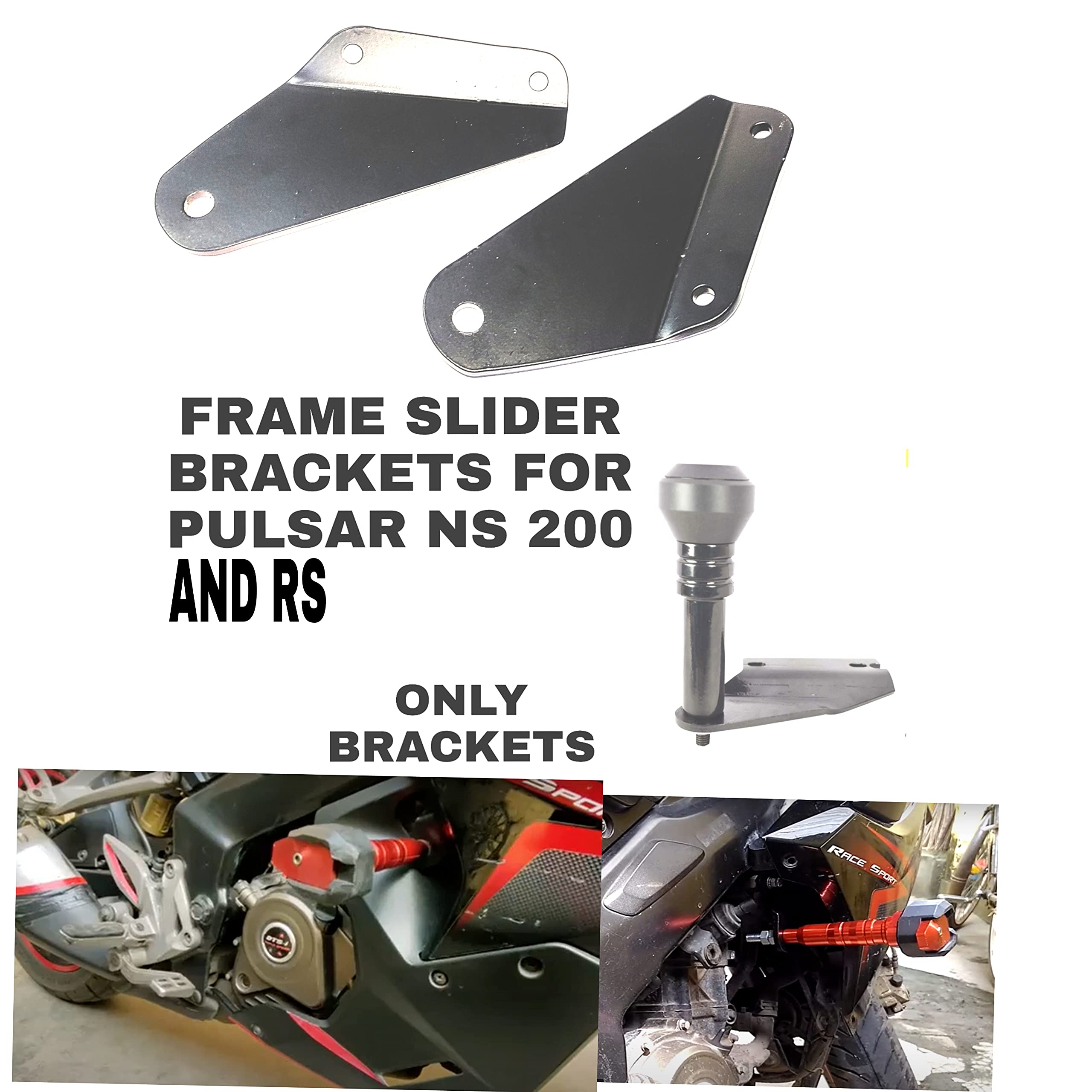 Frame Slider Brackets for Pulsar NS/RS Heavy Metal