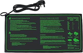 Hyindoor Seedling Heat Mat Heated Propagator Durable Waterproof Seedling Heating Pad for Winter Hydroponic Indoor Seedling Germination 10"x 20.75"(25 * 52cm)