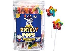 24 Count Galaxy Star Space Lollipops With Assorted Rainbow Colors, Bursting With...