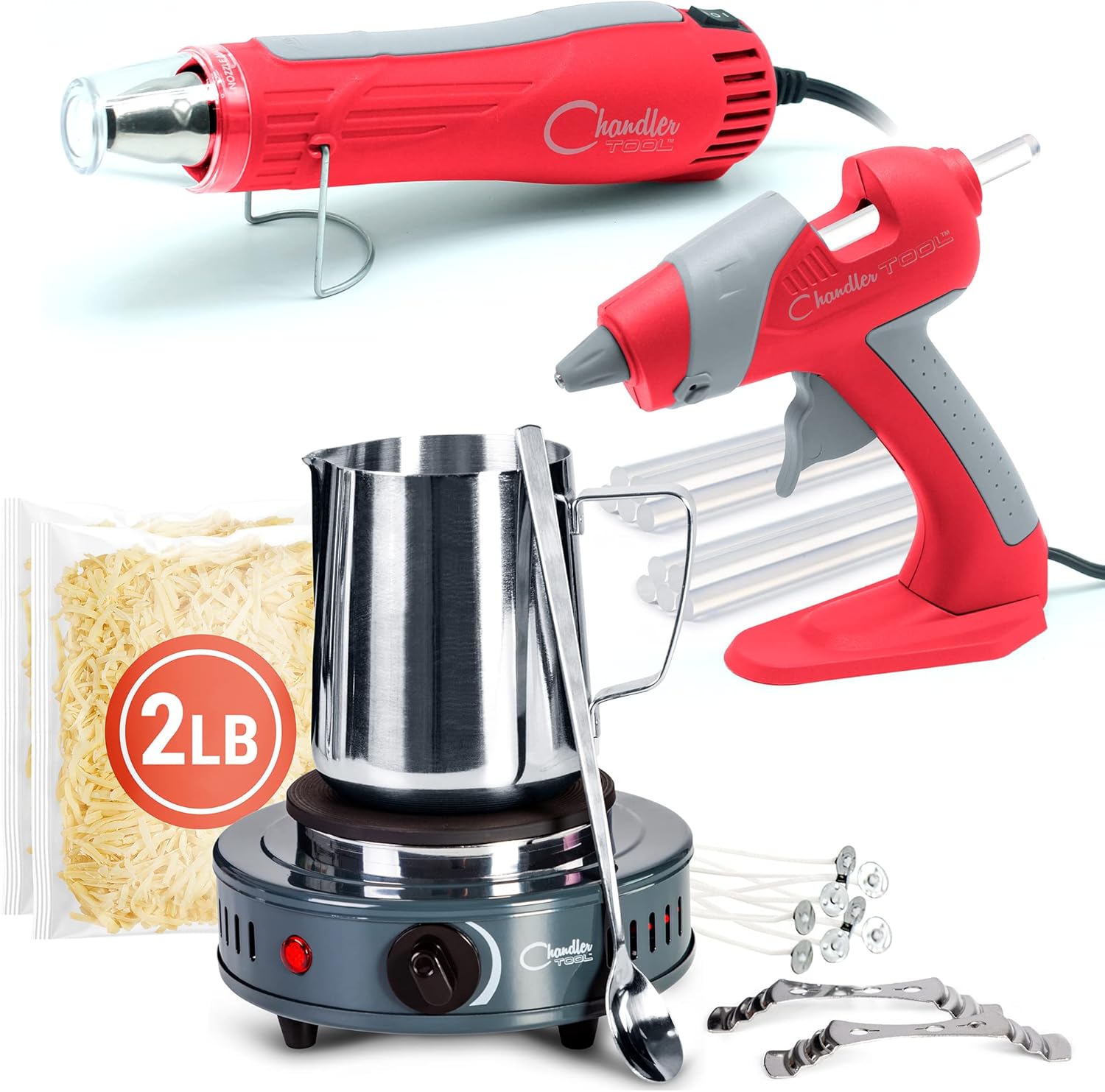 Heat Gun + Glue Gun + Candle Making Kit Value Bundle Arts, Crafts & Sewing