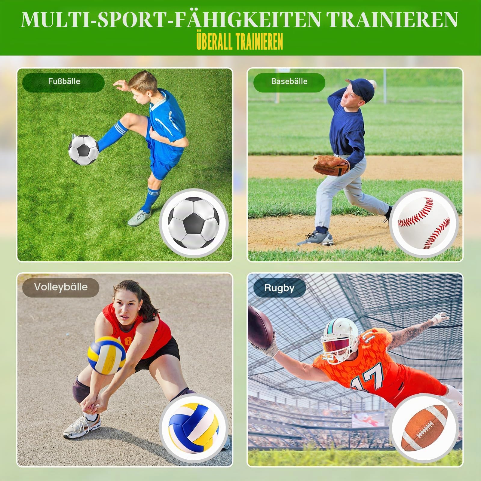 Insaga Baseball Rebounder 137x122 cm, 10 Winkel, schweres Rückprallnetz für Baseball/Softball-Training: Bodenbälle, Line Drives, Flugbälle (Einzelspieler)