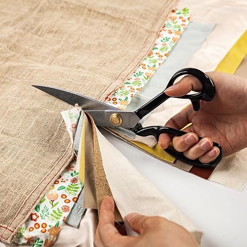 Miniatura 6 de Tijeras de sastre profesionales, tijeras de costura resistentes de 9 pulgadas para corte de tela, confección
