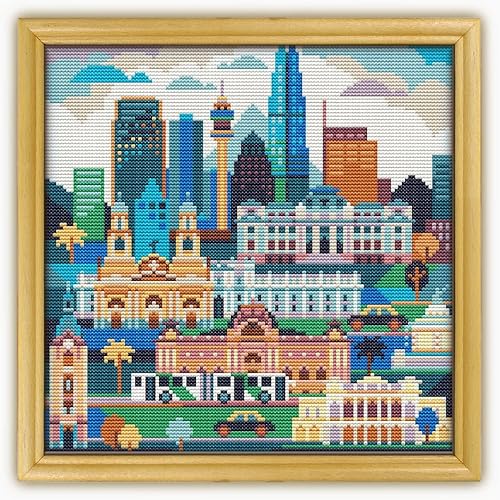 Miniatura 2 de Santiago Chile CS259-1 - Kit de Punto de Cruz Contado #2. Juego de Hilos, Agujas, Tejido AIDA, Enhebrador de Agujas, Cortadoras de Bordado y Patrón