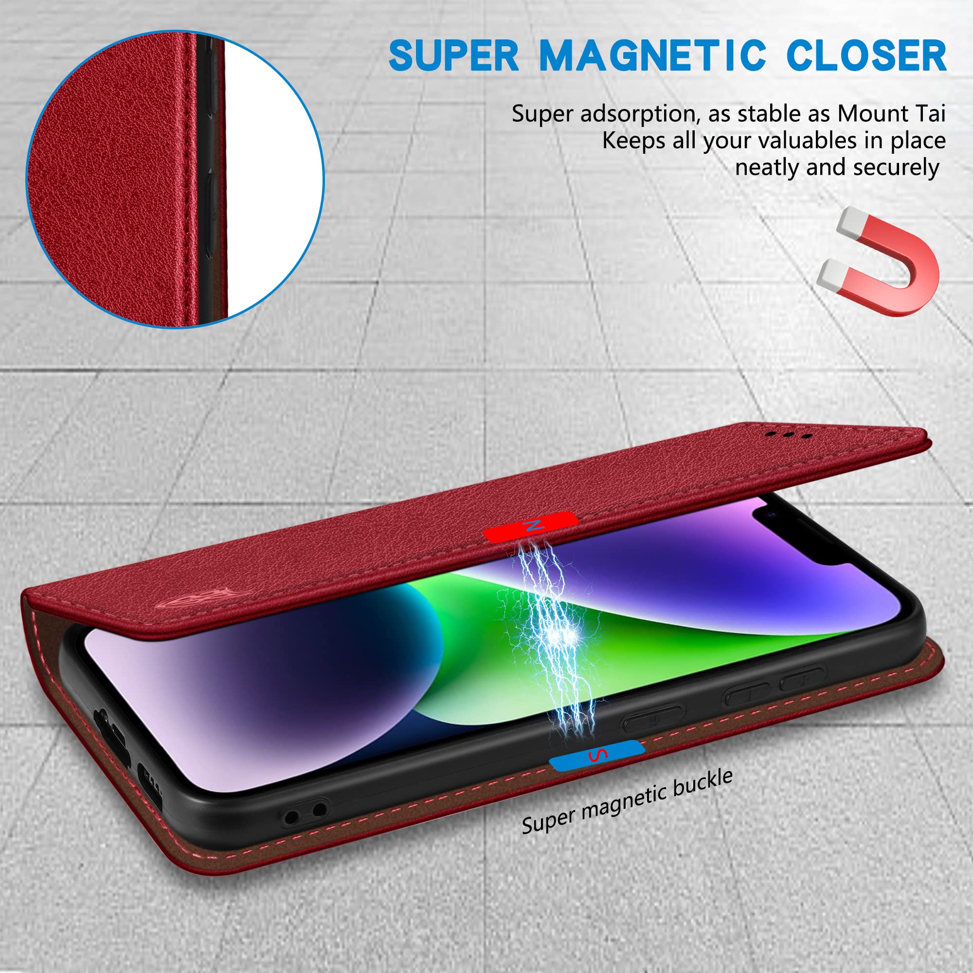 Amazon.com: ZZXX for iPhone 14 Plus Wallet Case with [RFID