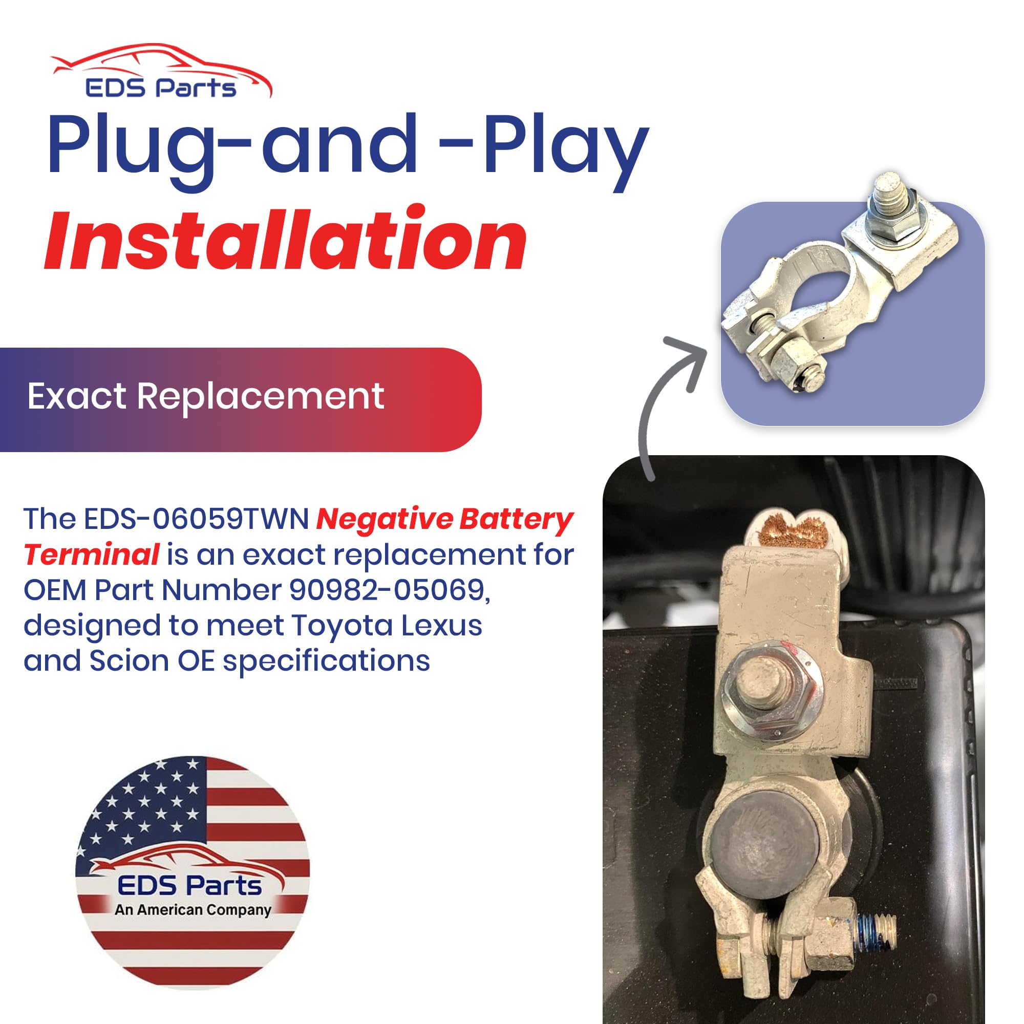 販売屋さん　904040 Amazon.com: EDS 90982-06059 9098206059 Negative Battery Terminal
