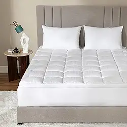 CirclesHome Colchão – Colchão King Size com âncoras antiderrapantes – 100% algodão preenchido com enchimento alternativo – sensação macia, confortável, respirável e auxilia no alívio das costas