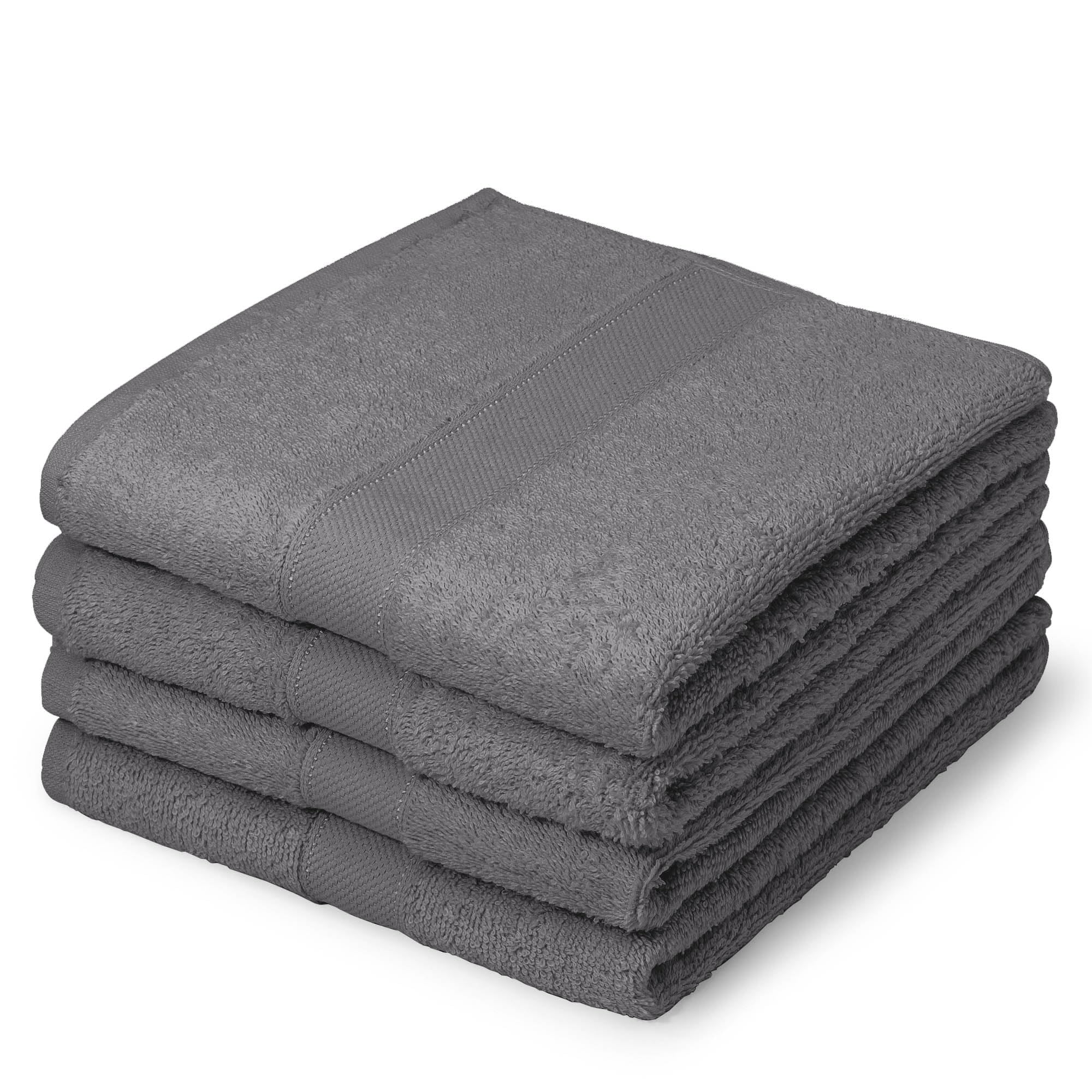 Handtuch-Set aus Luxus Serie 100% Baumwolle in 8 Größen & 17 Farben verfügbar, Farbe: Smoky-GRAU, Größe: 4er Pack 70x140cm - Duschtücher