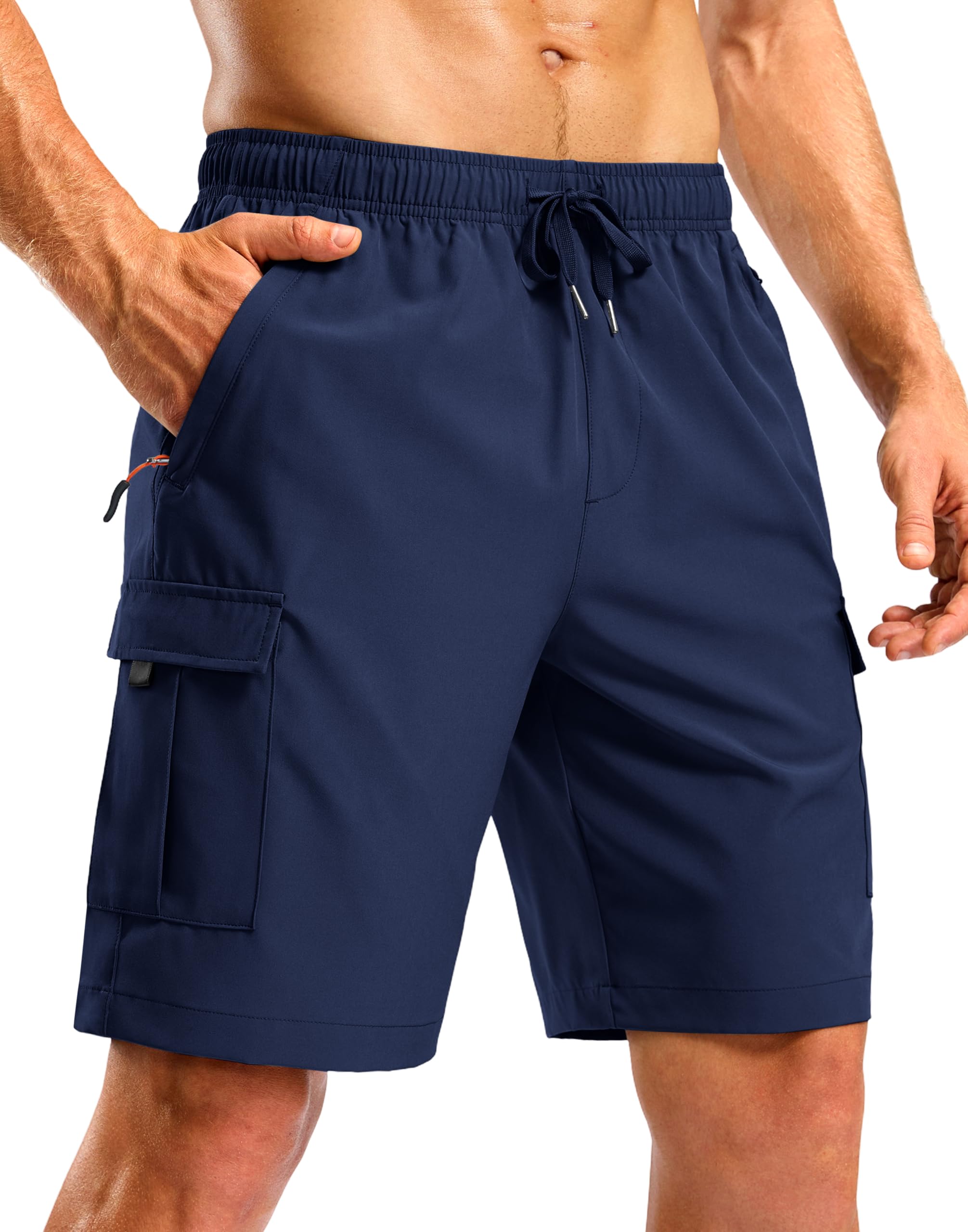 Pudolla Men's Hiking Cargo Shorts with 5 Pockets Lightweight 9