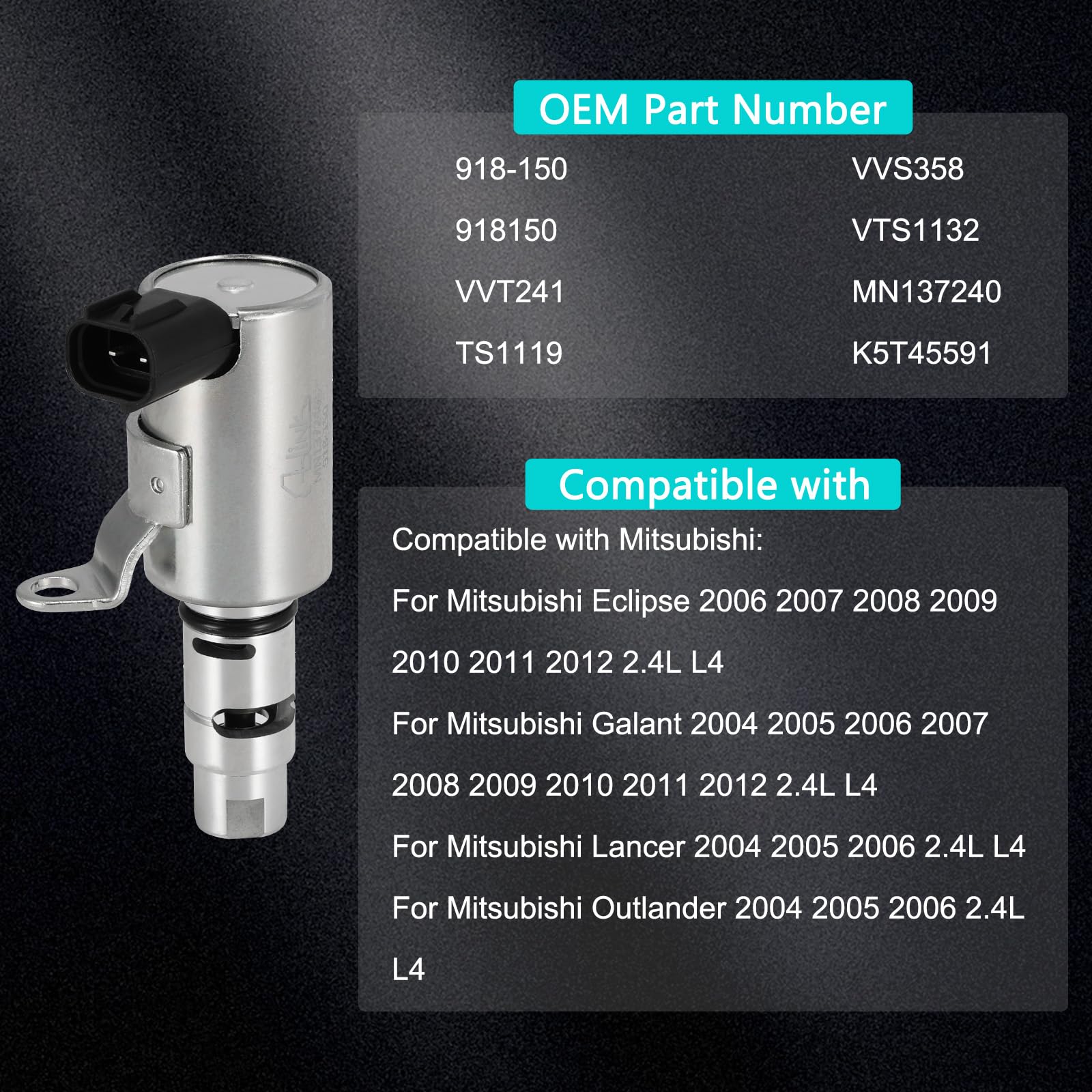 AULINK VVT Solenoid Aisin Engine Variable Valve Timing (VVT) Oil ...
