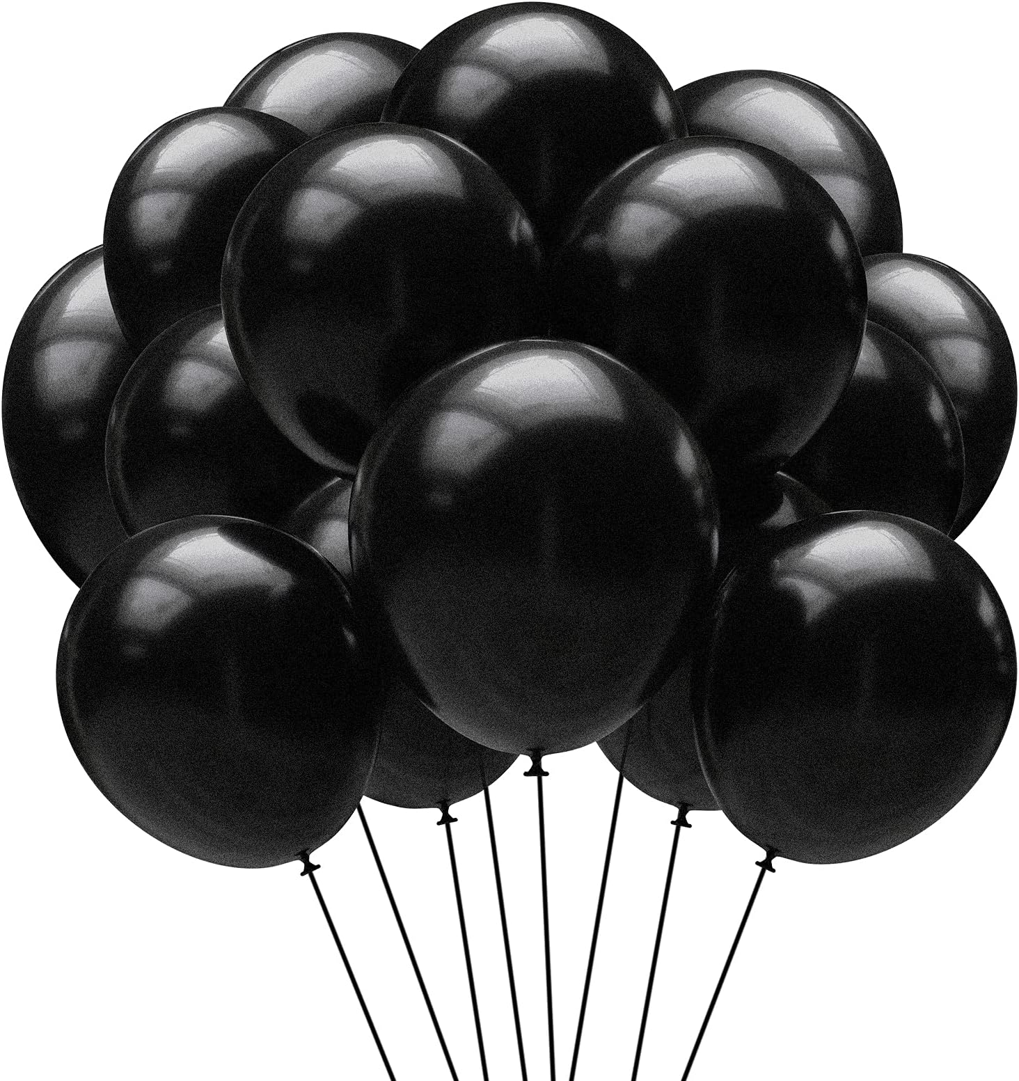 Black Balloons, HEHALI 100Pcs Black Balloons 12 Inch Latex Party Balloons for Graduation Decoration, Birthday Party or Baby Shower Backdrop Decoration