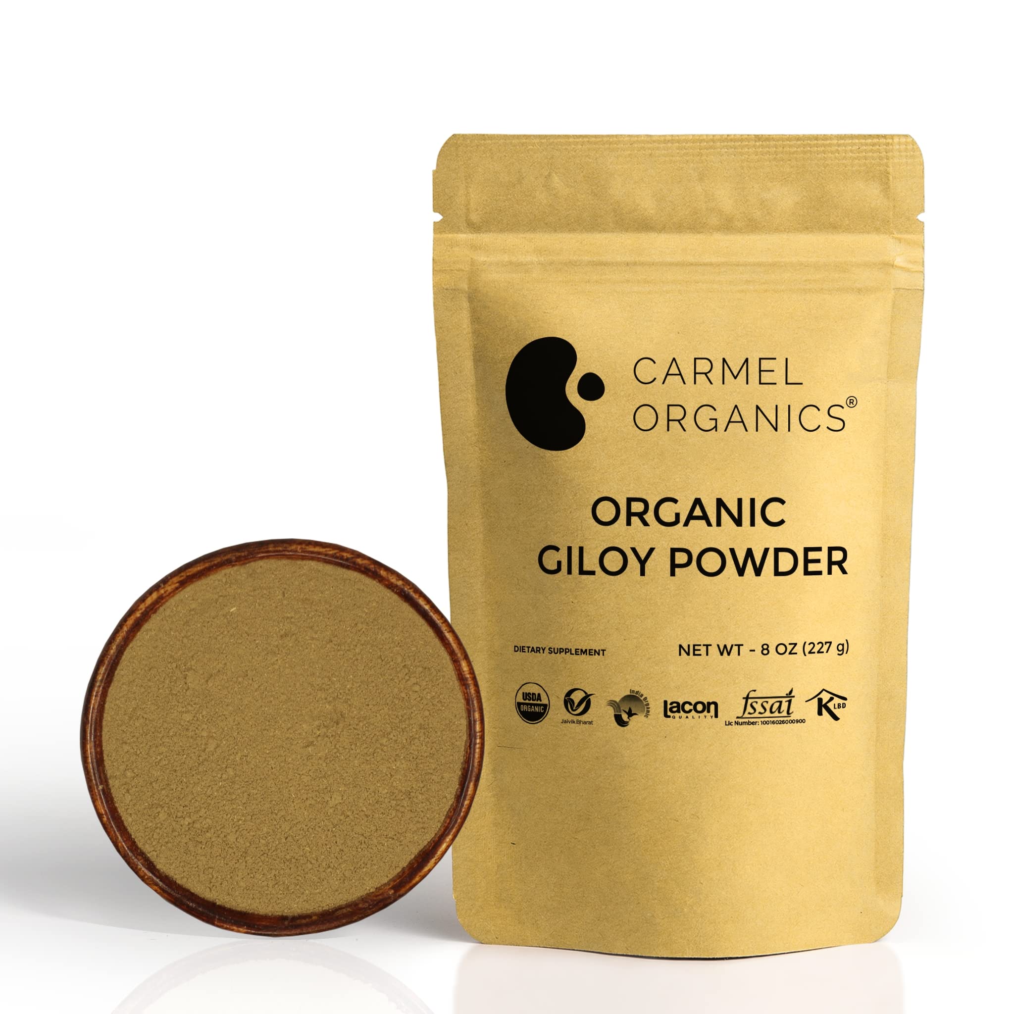 Amazon.com: Organic Giloy/Guduchi/tinospora cordifolia Stem Powder | 8 Oz |  Non GMO| Gluten Free | Resealable Kraft Pouch : Health & Household