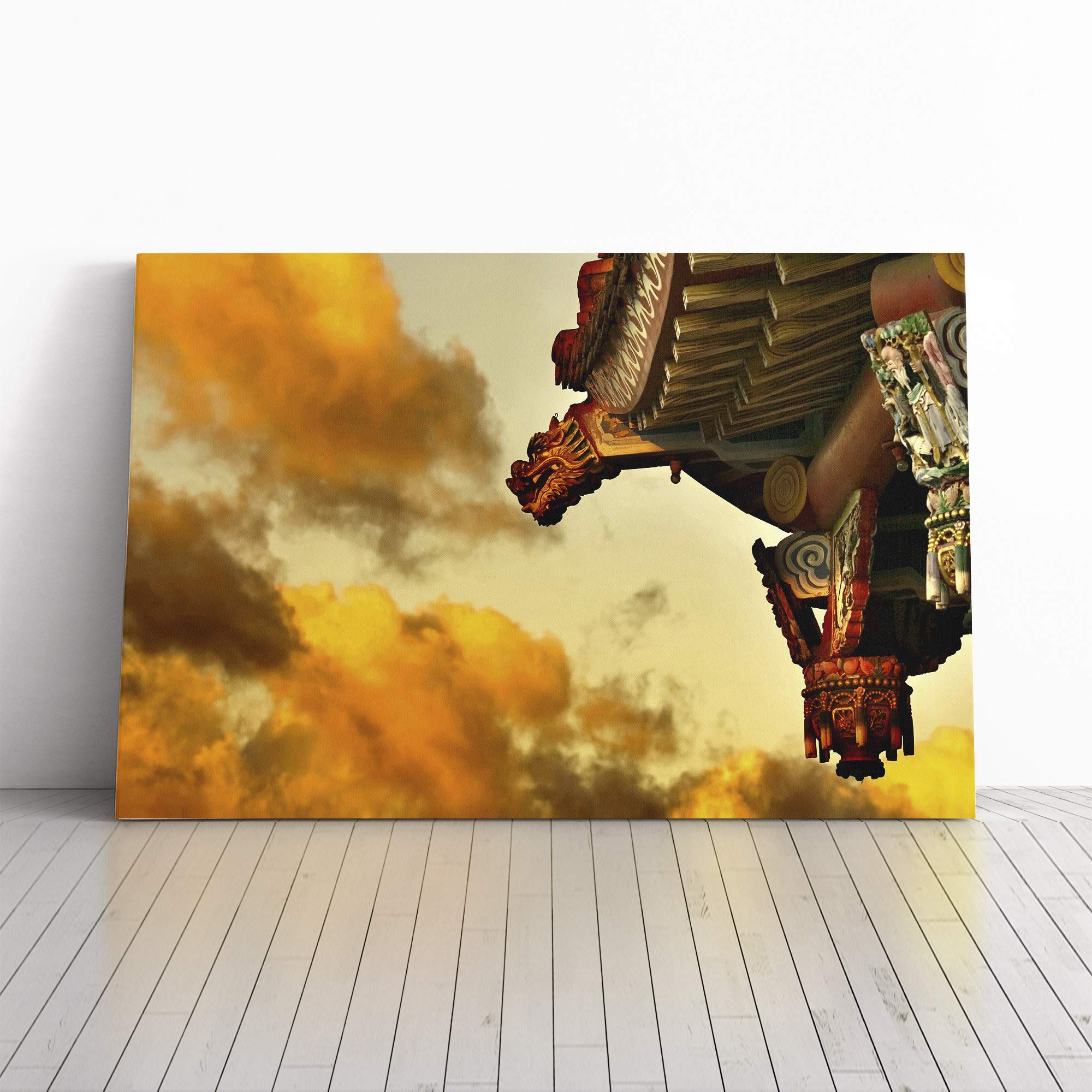Architecture Oriental (11) Canvas Print | Gallery Wrapped 30mm Frame Wall Art | 30x20 inches | Ready to Hang | Modern Cityscape Picture | Living Room Bedroom Lounge Office