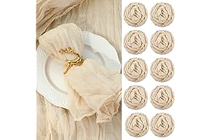 Beige Cheesecloth Napkins: 19.7 x 19.7 Inch, Vintage Dining Tablecloth for Your Unique Home Decoration