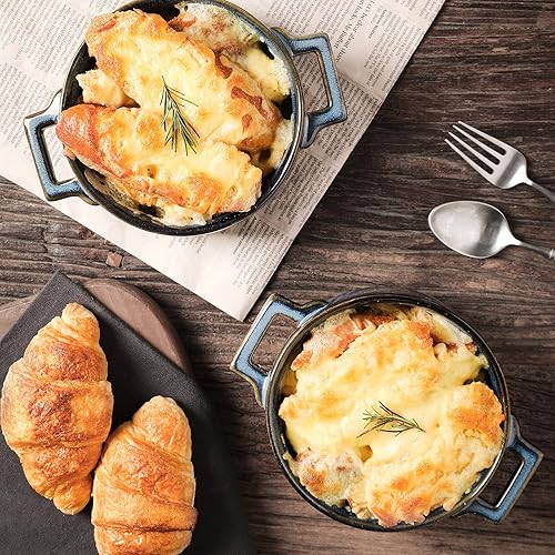 Miniatura 9 de Vicrays Juego de utensilios de cocina de 7 piezas, platos de sopa para sopa de cebolla francesa, plato rectangular de porcelana para hornear,