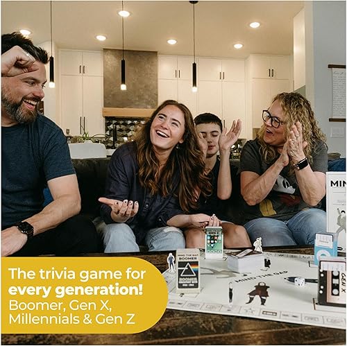 Miniatura 3 de Mind The Gap Deluxe Trivia Game - Un juego de mesa de trivia para los juegos familiares de The Generations Gen Z Millennial Gen X Boomer, juego de