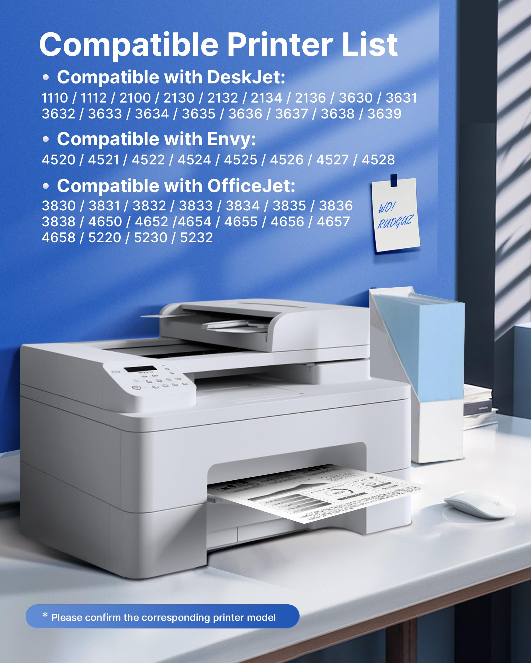 302XL Nero Cartuccia d'inchiostro per HP 302 XL per Cartucce HP 302 per Envy 4520 4524 4525 4527 OfficeJet 3830 3833 3835 3831 4650 5220 5230 DeskJet 3630 3636 2130 3638 3639 Stampante (Nero, 1-Pack)