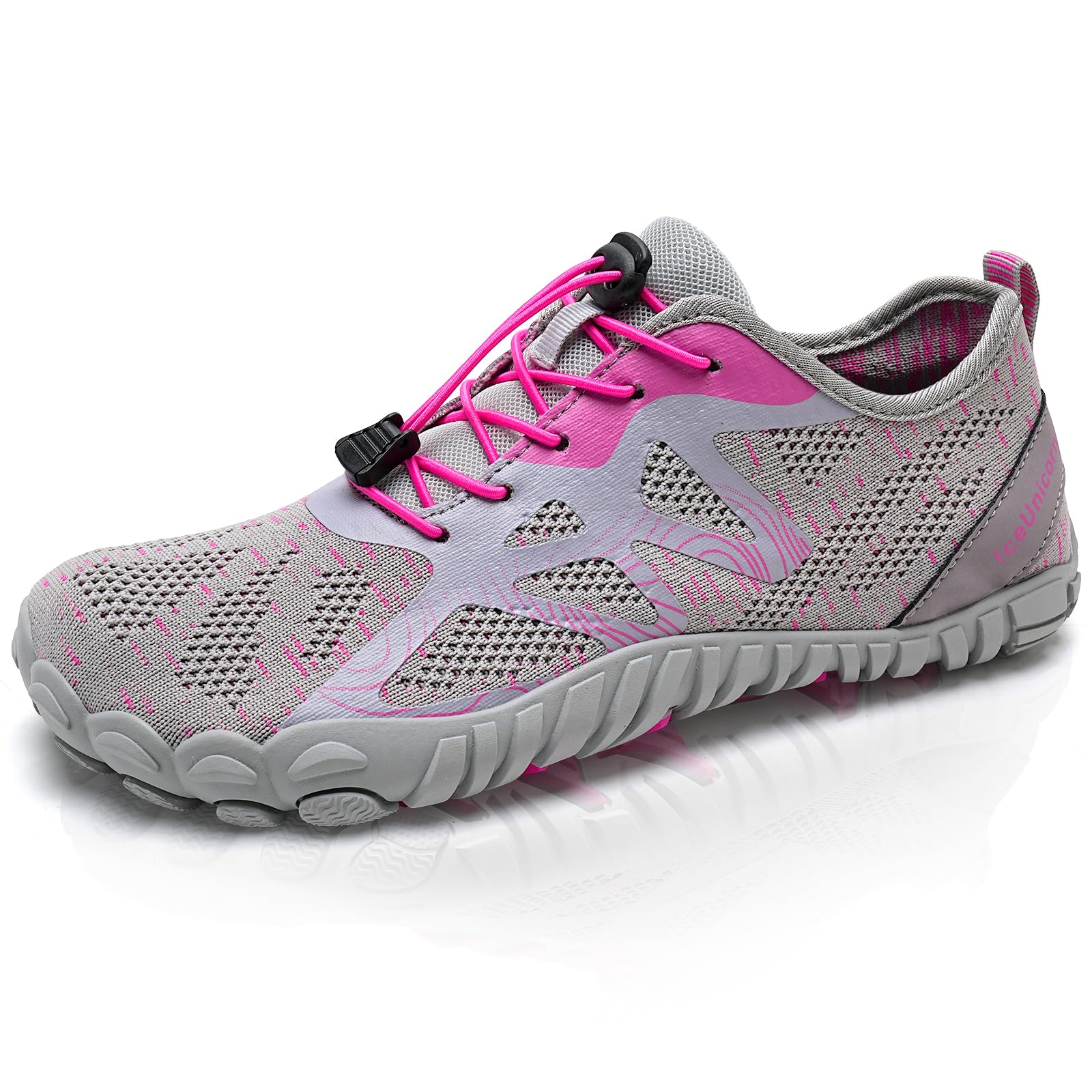IceUnicorn Herren Damen Barfußschuhe Traillaufschuhe Fitnessschuhe Knit Minimalistische Breiter Zehenbox