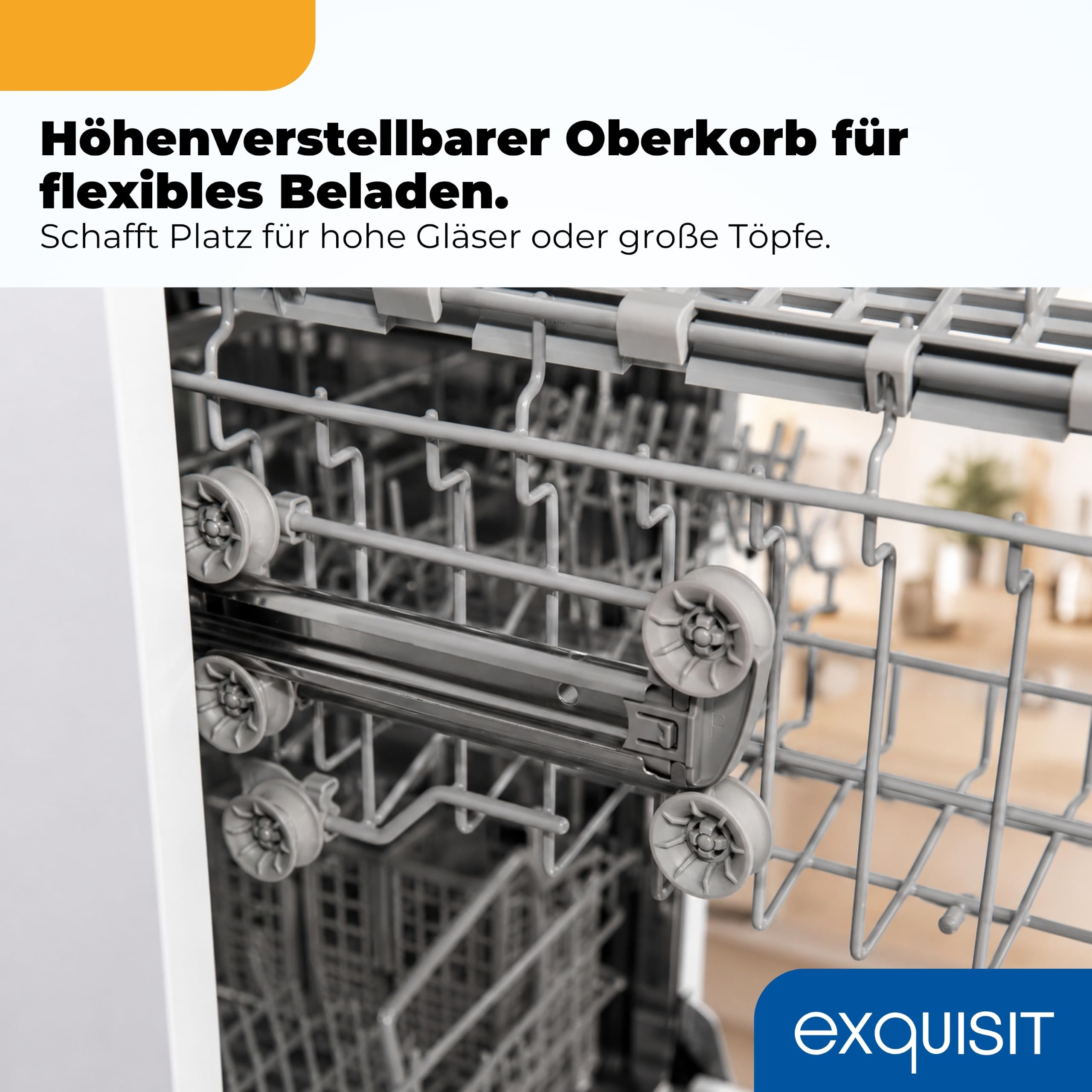 Exquisit Spülmaschine 45 cm Freistehender Geschirrspüler 9 Maßgedecke 7 Programme Eco-Modus 49 dB Energieklasse E GSP9309-030E Weiss