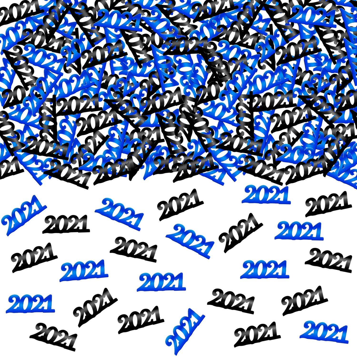 KatchOn, Black and Blue Graduation 2023 Confetti - 1.8 Ounce | Graduation Confetti 2023 for Royal Blue Prom Decorations | Blue Graduation Decorations Class of 2023 | Graduation Party Decorations 2023