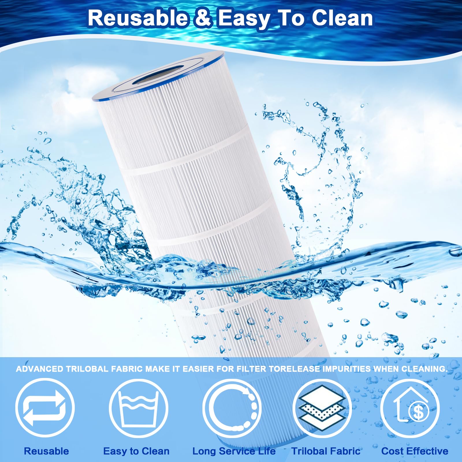 200 Sq.ft Poolfilter – Kompatibel Mit Hayward CX200XRE, Unicel C-9442, JSwimClear C200S