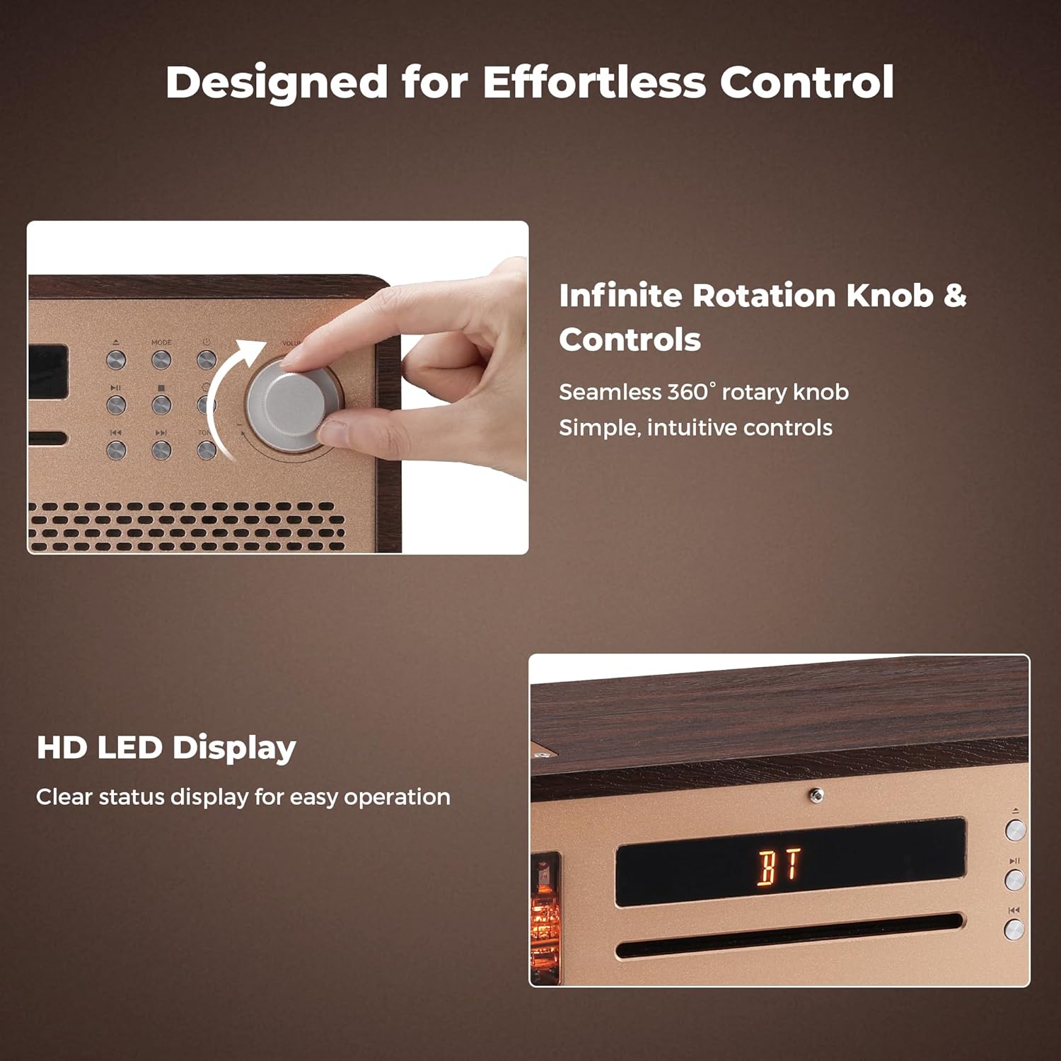 VTS01 HiFi Vacuum Tube Speaker Amplifier with ECC82 Tubes – CD/FM/BT/USB/RCA/Optical/Coaxial Inputs | Custom Sound Tuning & Remote Control - Image 5