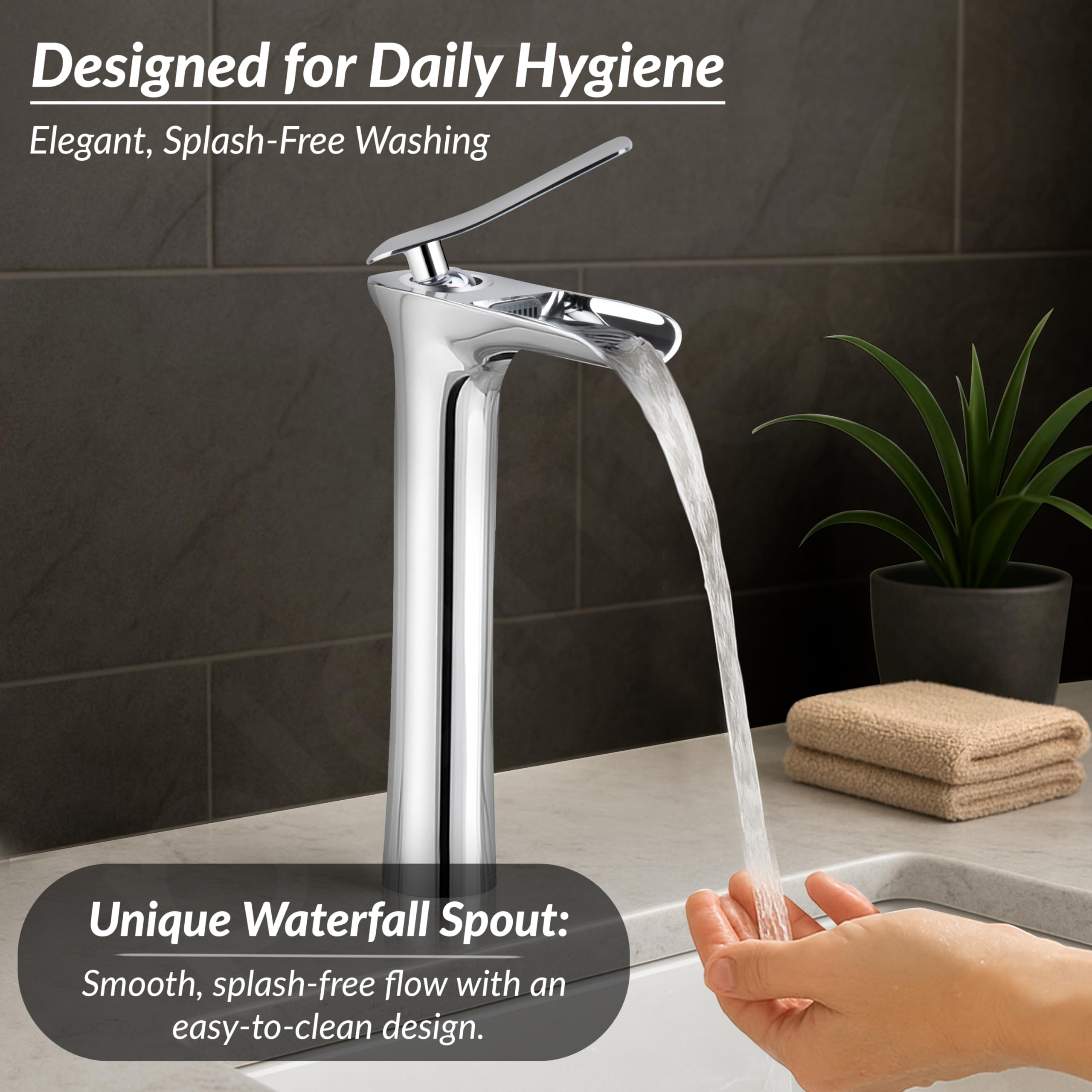 Plantex Brass Basin Mixer Tap - Chrome Finish -6