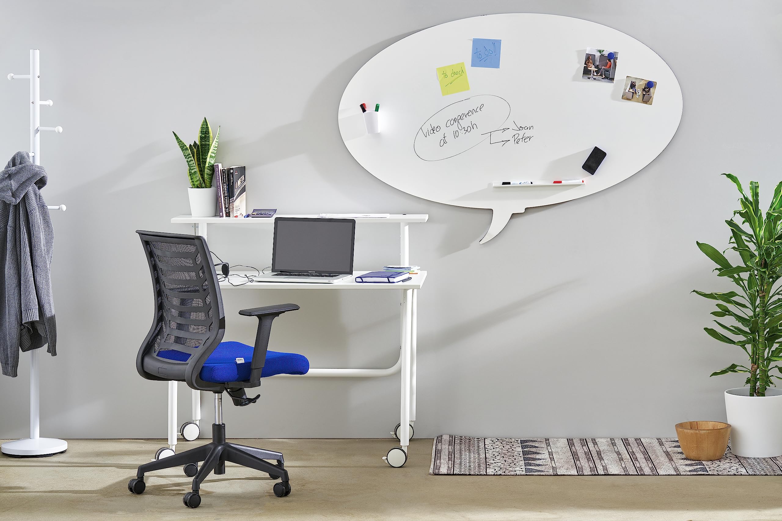 Rocada | Silla de Escritorio Ergonómica - Color Azul - Asiento Tapizado con Espuma Inyectada - Respaldo Técnico - Regulación Funcional para Trabajo Diario y Estudio
