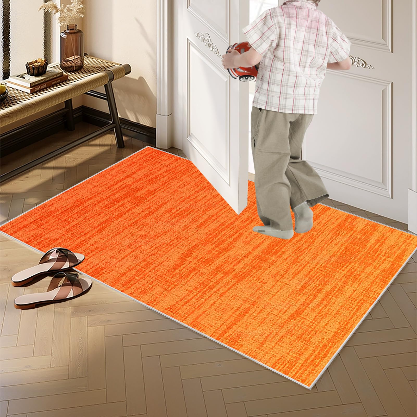 Chodnik dywanowy, antypoślizgowy dywan do przedpokoju, 70 x 180 cm, chodnik wejściowy, nadaje się do prania, chodnik kuchenny, dywan na korytarz, dywan do korytarza, sypialni