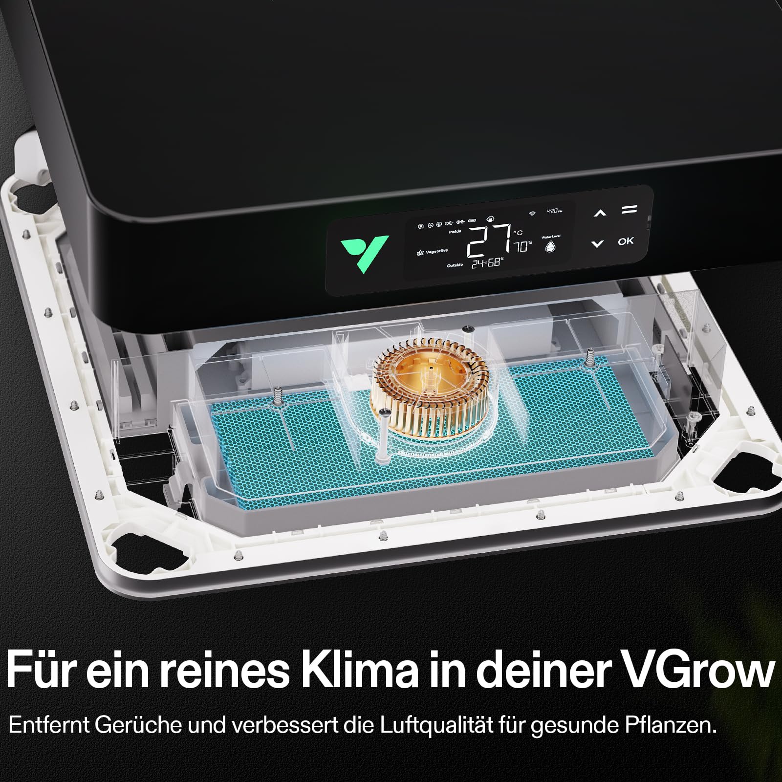 VIVOSUN OdorShield Ersatzfilter für VGrow Smart Grow Box Aktivkohle Geruchsfilter für Indoor Grow 2er-Pack