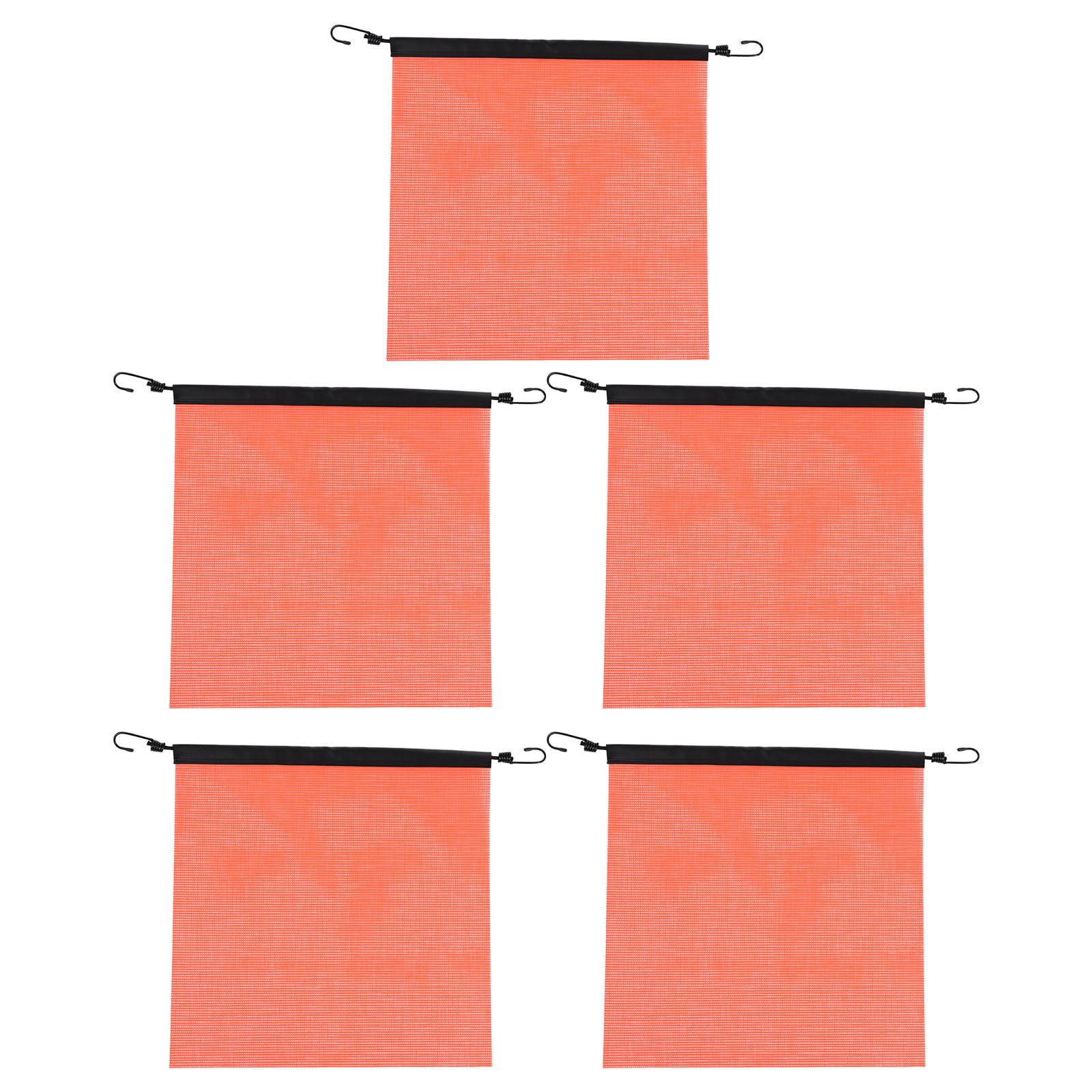 IMIKEYA Bandera de Seguridad para Camiones (5 Unidades): Bandera de Advertencia Naranja de 45 X 45 Cm, Compatible con Dot. Malla Resistente para Cargas de Gran Tamaño, Ideal para Transporte de Equipos