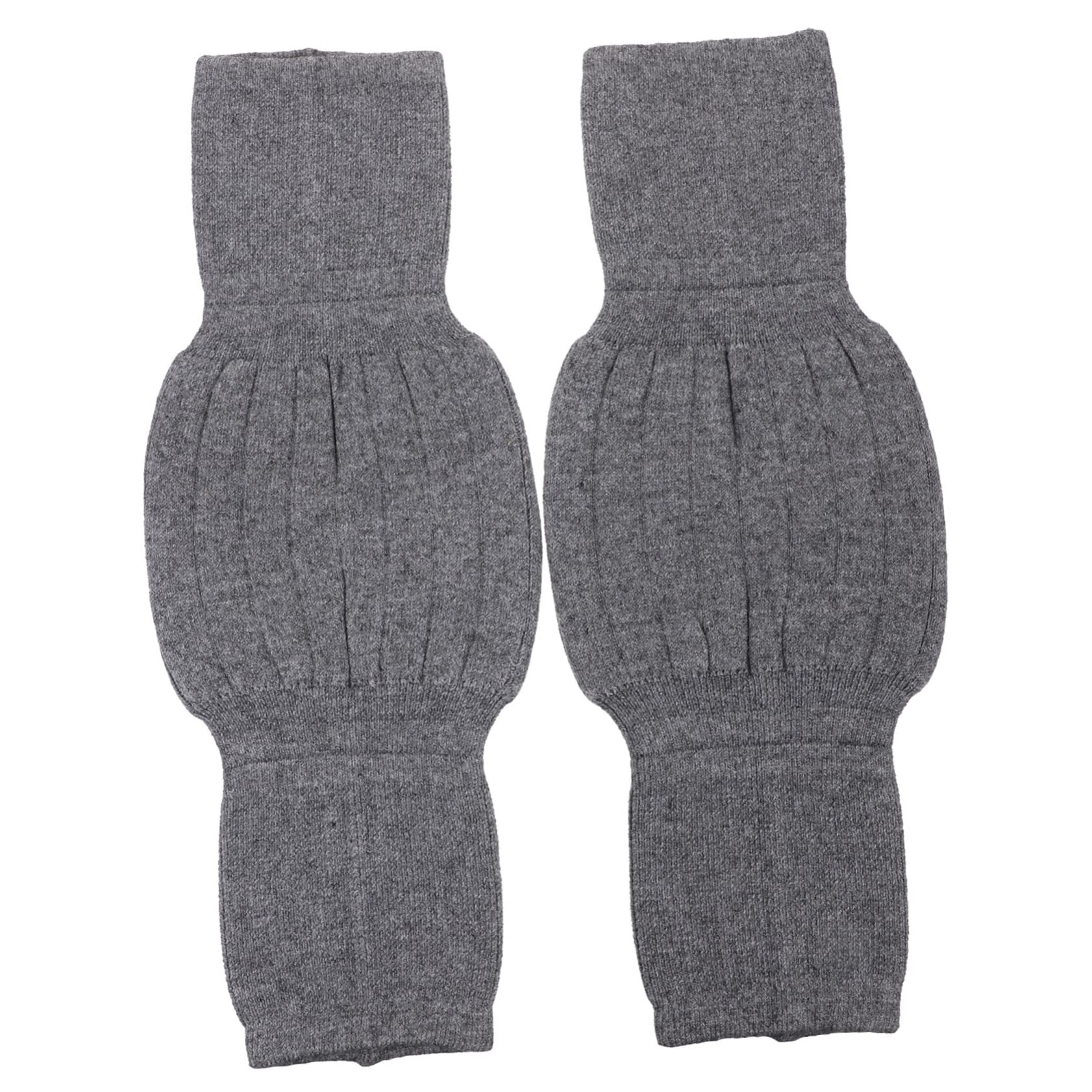 2 Pcs Knee Pads Knee Support Cashmere Knee Warmers – Winter Cycling & Running Knee Braces, Grey