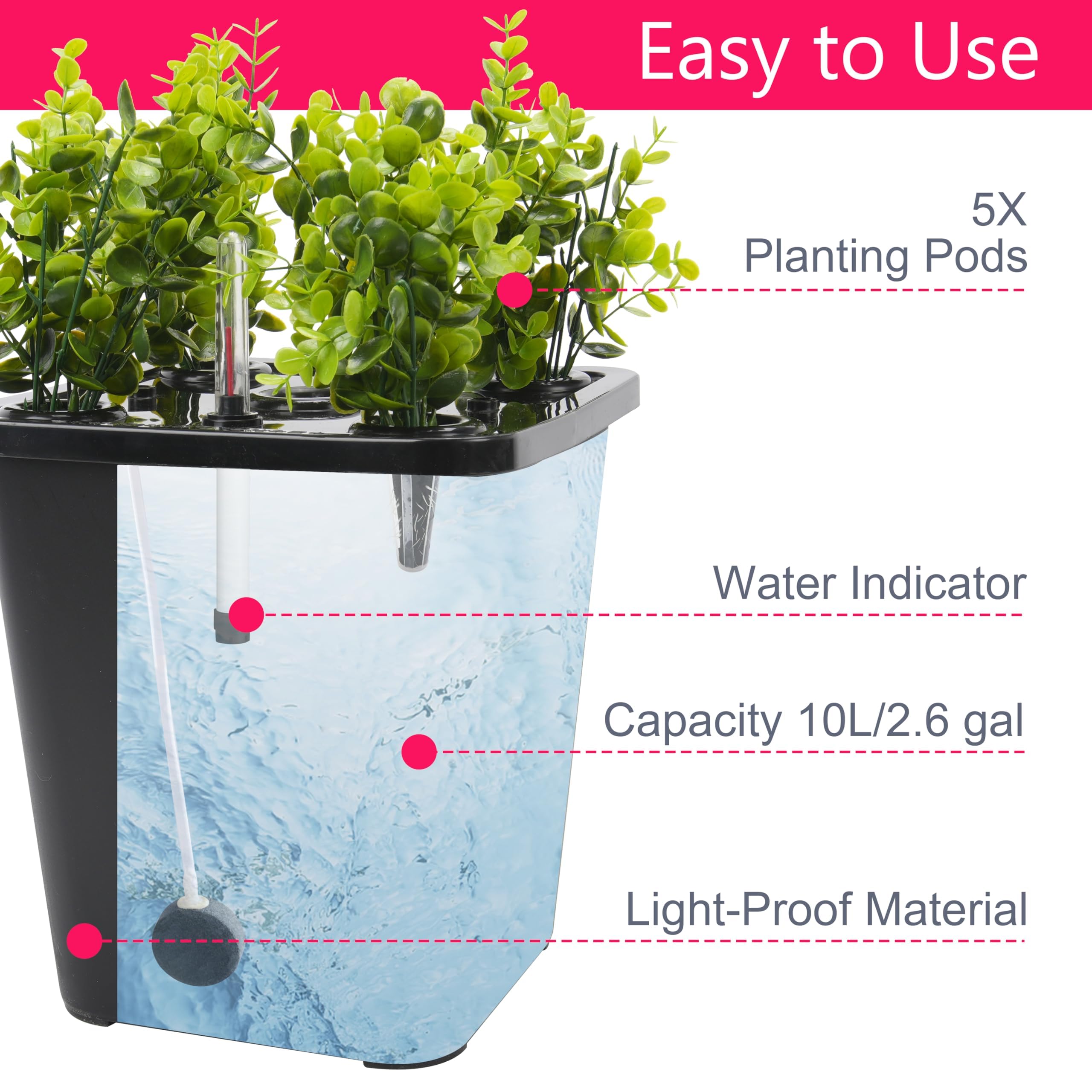 DWC - Kit de 2 cubos hidropónicos para plantas, sistema de cultivo hidropónico para hierbas/tomate/verduras, sistema DWC con bomba de aire y bandeja de germinación (suministros completos de jardinería