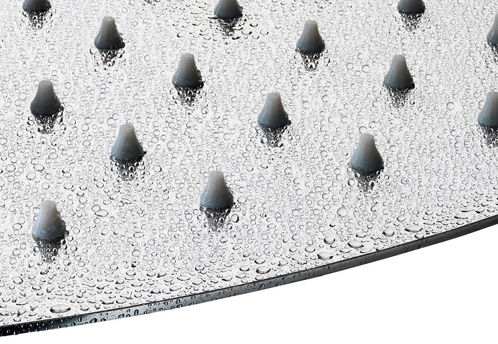 Ducha de lluvia de lujo de acero inoxidable, 40 cm, ultraplana.