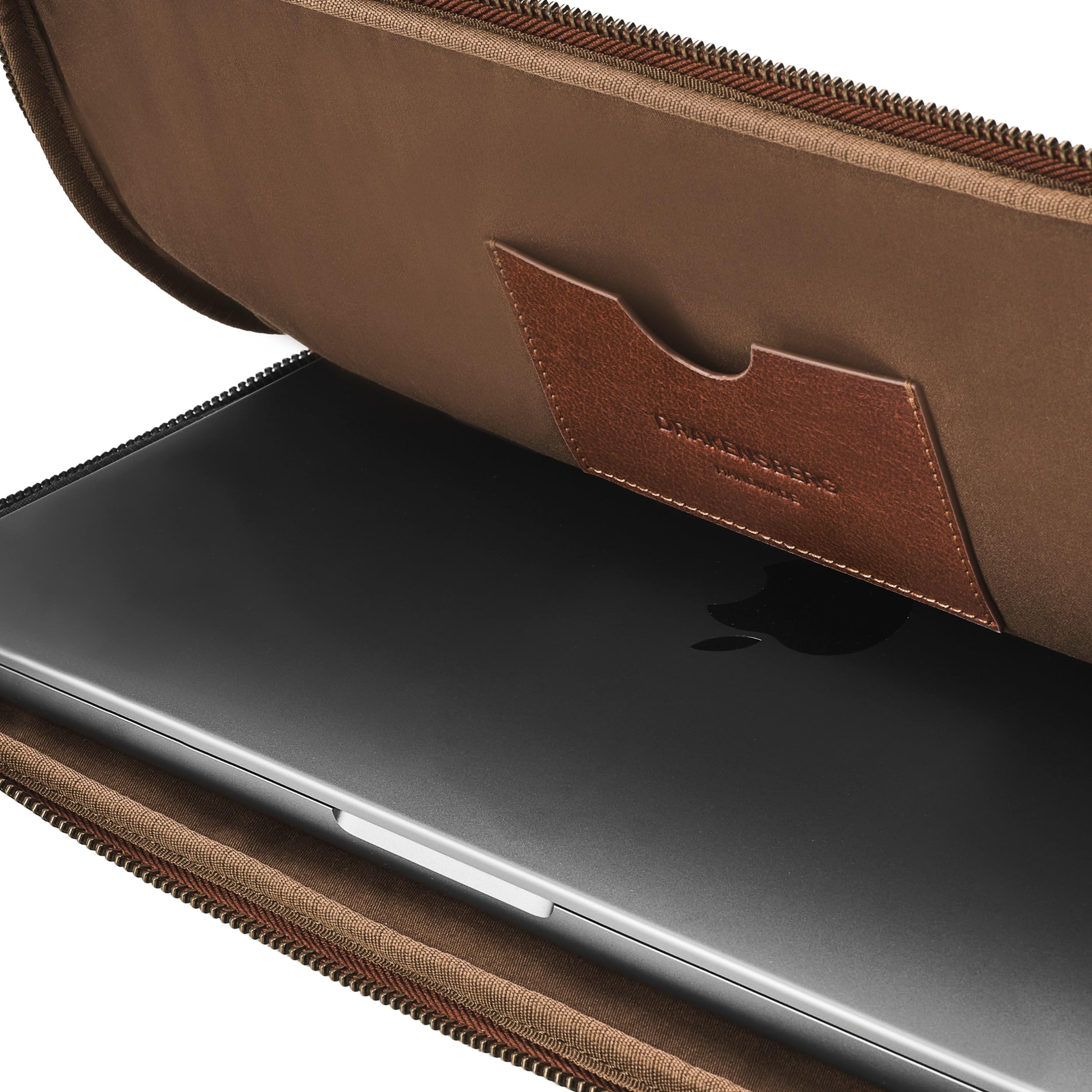 DRAKENSBERG Skórzane etui na laptopa 'Alessio' 14 cali Sleeve, uniwersalne do wszystkich notebooków 14" i 13,3", wysokiej jakości - kasztanowo-brązowy, DR00513