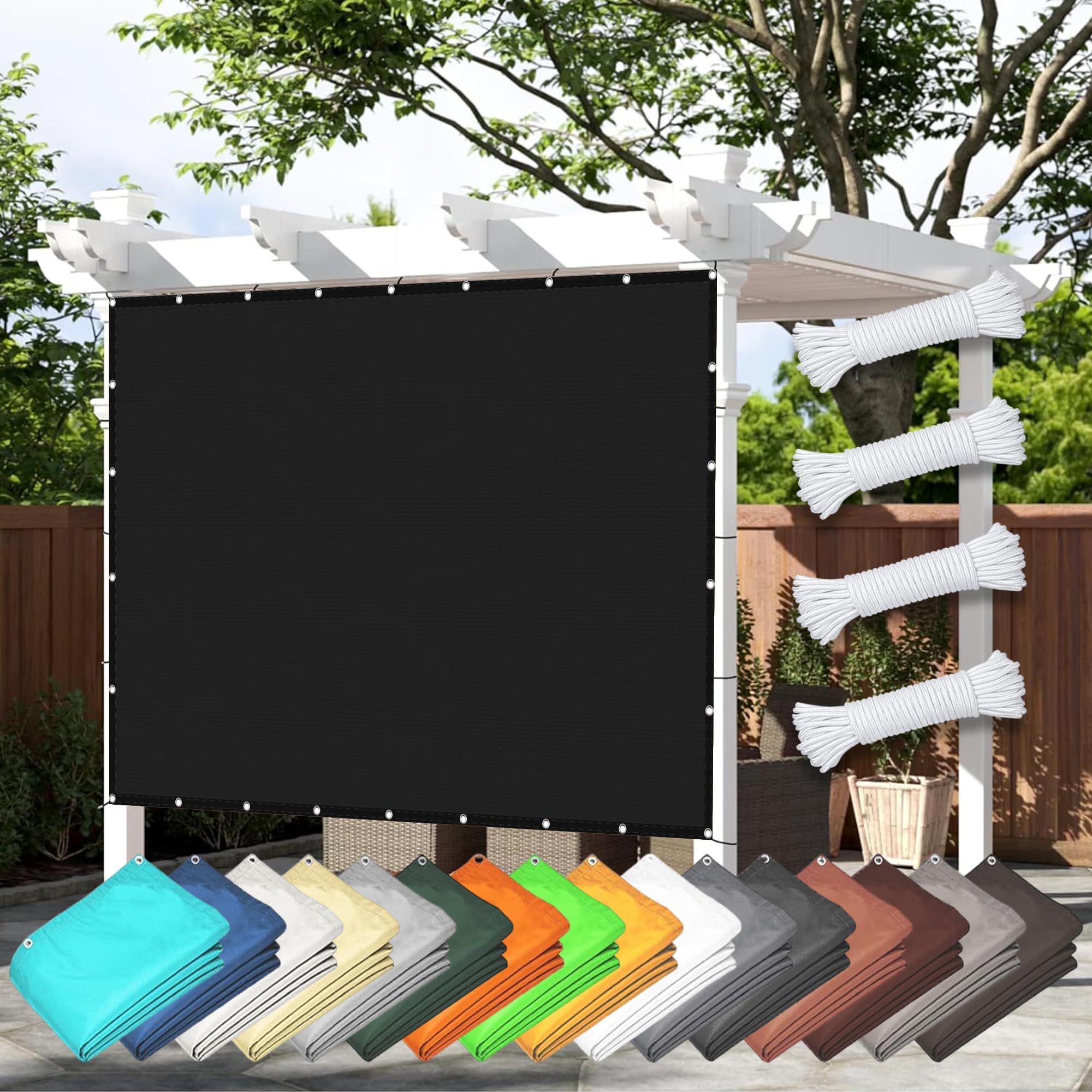 Voile d'ombrage 4.5x6m pour ombrager vos repas en terrasse et balcon