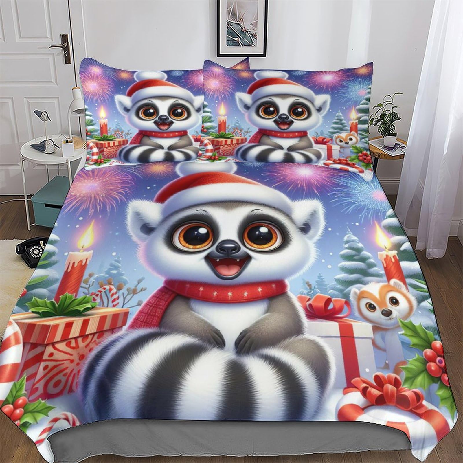 Housse de couette raton laveur zippée : fini la couette qui glisse du lit 200x200