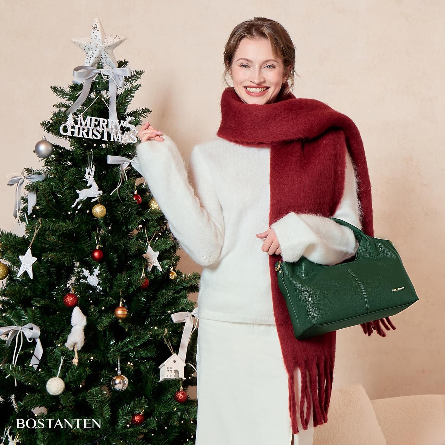 BOSTANTEN Genuine Leather Purses for Women Designer Handbags Crossbody Shoulder Bags Top Handle Satchel with Adjustable Strap - Image 2