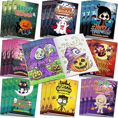 Elfew – 24 mini livres de coloriage Halloween
