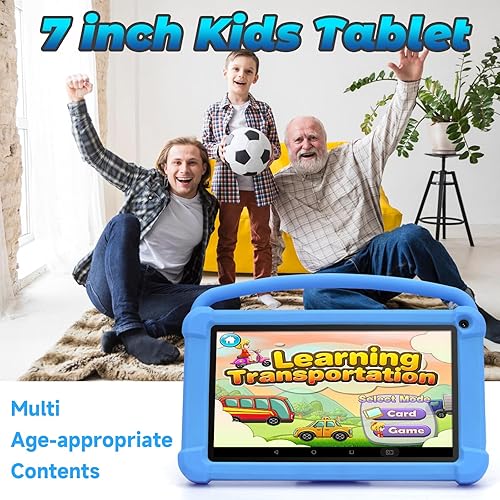 Miniatura 4 de Tablet para niños de 7 pulgadas, tableta Android para niños, 4 GB de RAM+32 GB ROM+1 TB expandir, tabletas para niños pequeños con funda a prueba de