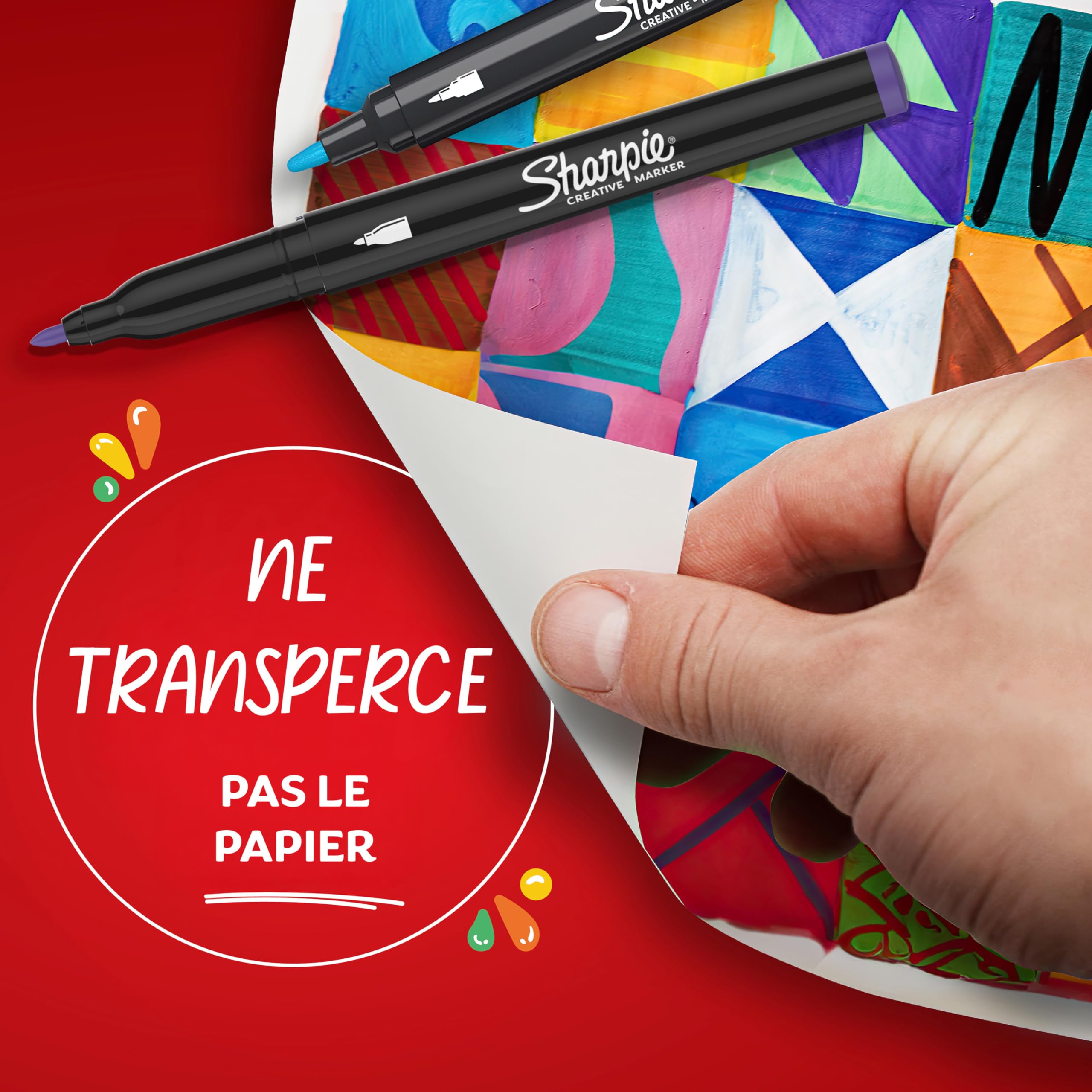 Sharpie Creative Marker – Lot de 36 stylos de peinture acrylique | Marqueurs de peinture à base d'eau | Encre sans bavure écrit sur la plupart des surfaces | Pointe fine | Fournitures d'artisanat et
