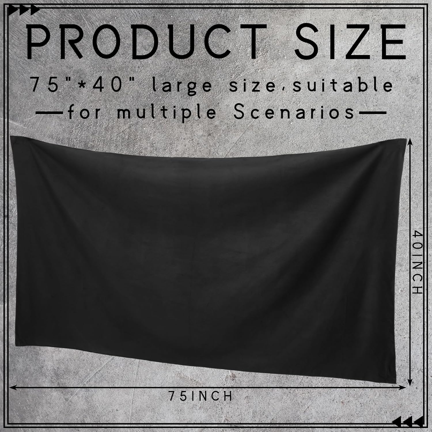Frienda 2 Pack Oversized 75"x40" Magnetic Beach Towel Quick-Dry Microfiber Towel Extra Large Accessories Absorbent and Sand-Resistant for Pool Travel Bath Camping Men Women Adults Gift(Black)