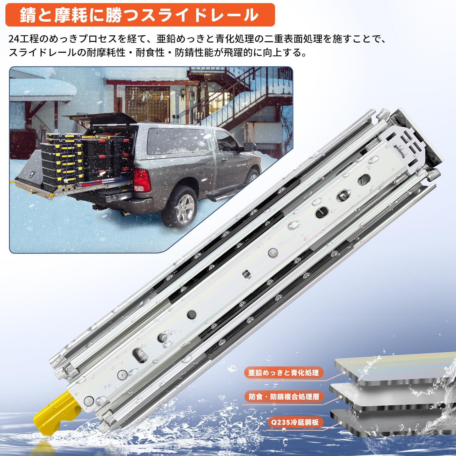 ハイエース専用 ポン付けレール 耐荷重150Kg ロック付き 1400mm｜Yahoo