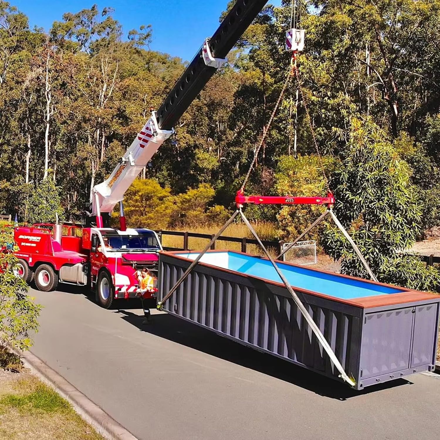 Custom 20Ft Shipping Container Swimming Pool Outdoor Use, Backyard Container Pool Setup, Container Swimming Pool Portable Above Ground Garden Installation