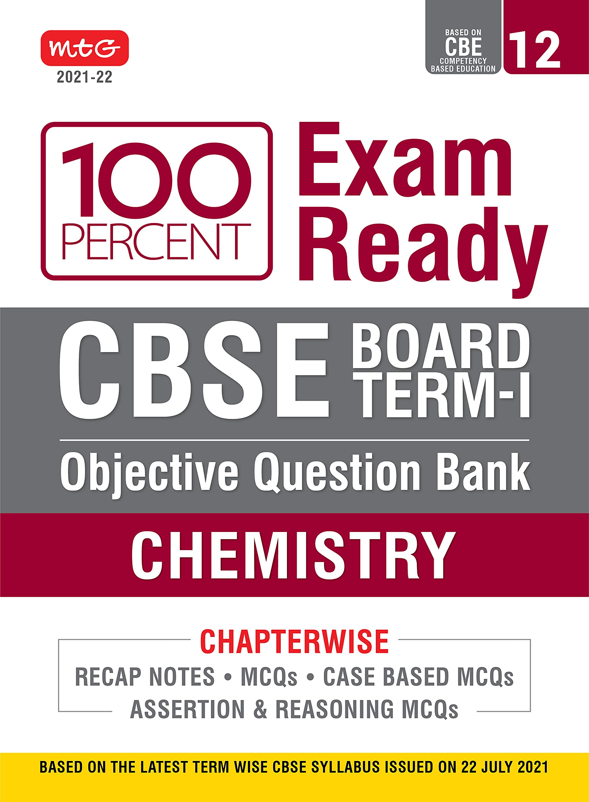 100 Percent Exam Ready CBSE Board Term 1 Objective Question Bank Chemistry Class 12
