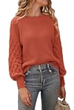 Women's Fall 2025 Pullover Sweater Casual Long Sleeve Loose Chunky Knit Tops Blouse Winter Fashion Clothing